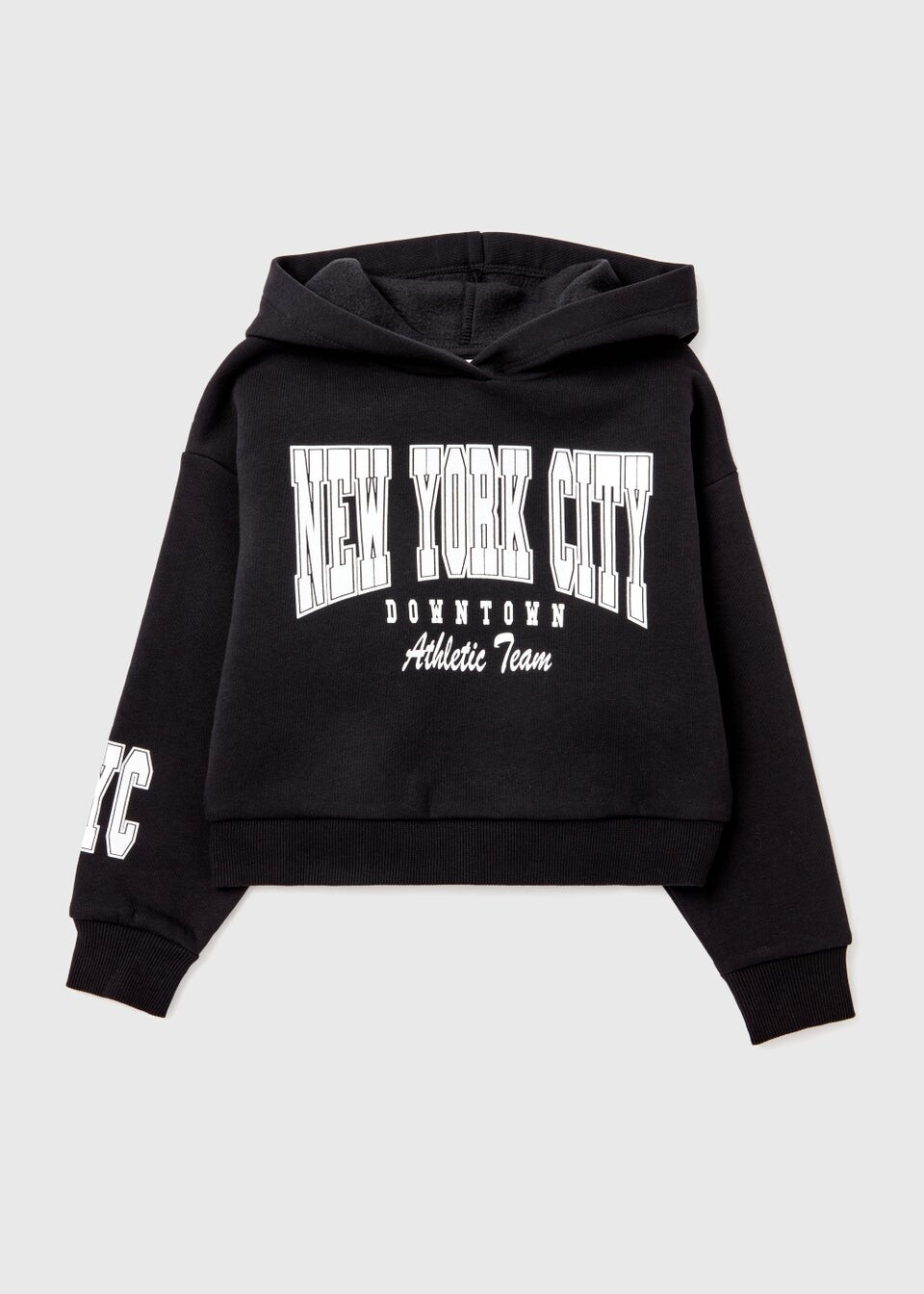 

Черная худи с надписью NYC для девочек (4–15 лет)