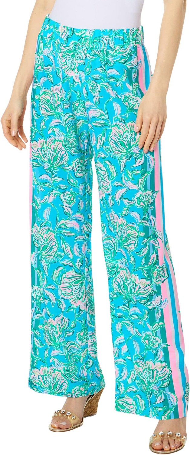 

Брюки-палаццо Бэл Харбор Lilly Pulitzer, цвет Cumulus Blue Chick Magnet