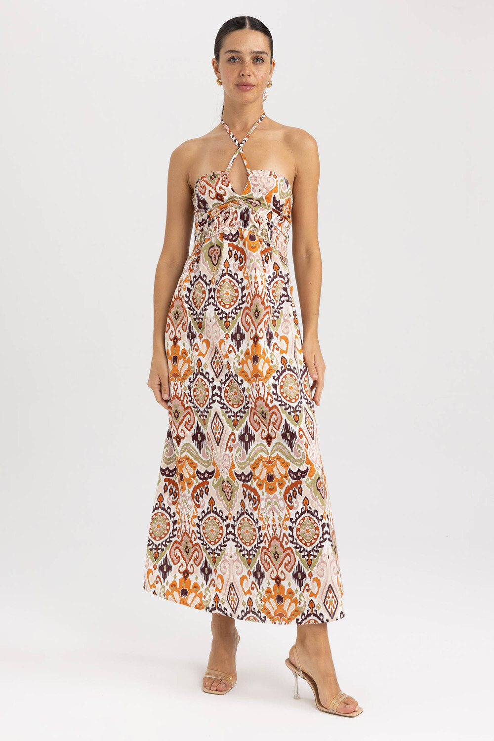 

Платье DeFacto Sommer ELASTIC WAIST DRESS, хаки