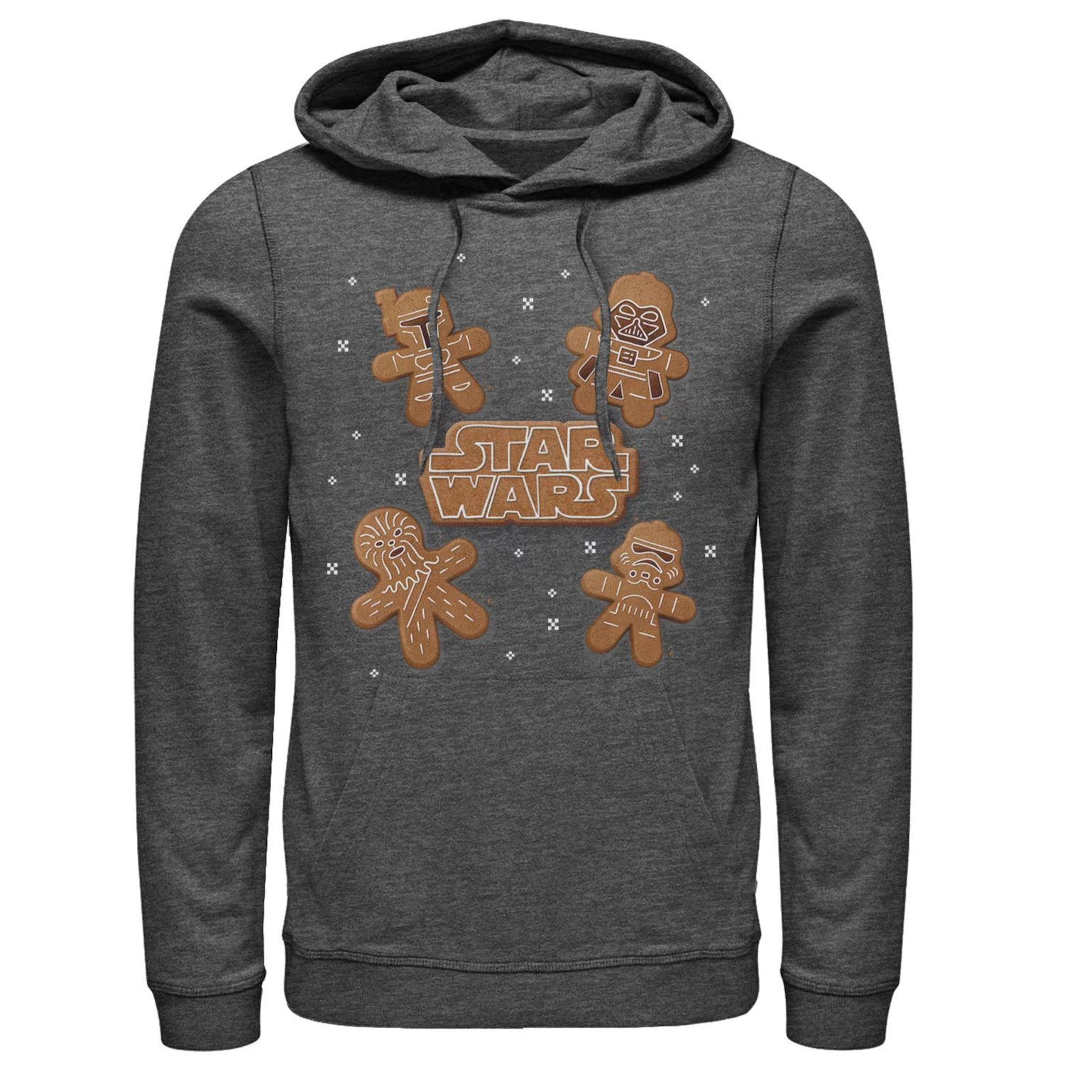 

Мужской пуловер с капюшоном с рисунком Gingerbread Crew Star Wars