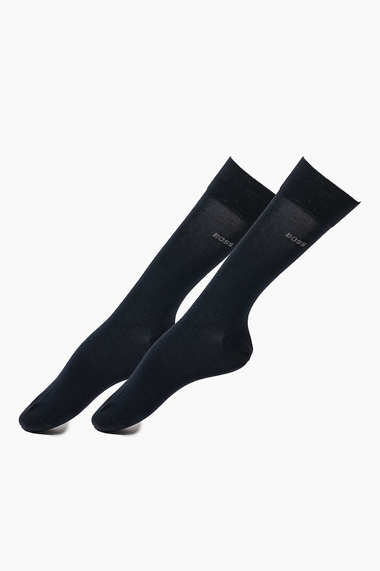Носки до середины икры – 2 пары Boss, синий носки мужские шелковые ультратонкие до середины икры 3 пары