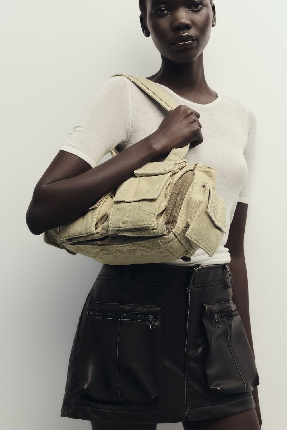 

Сумка на плече в плачворке ZARA, разноцветный