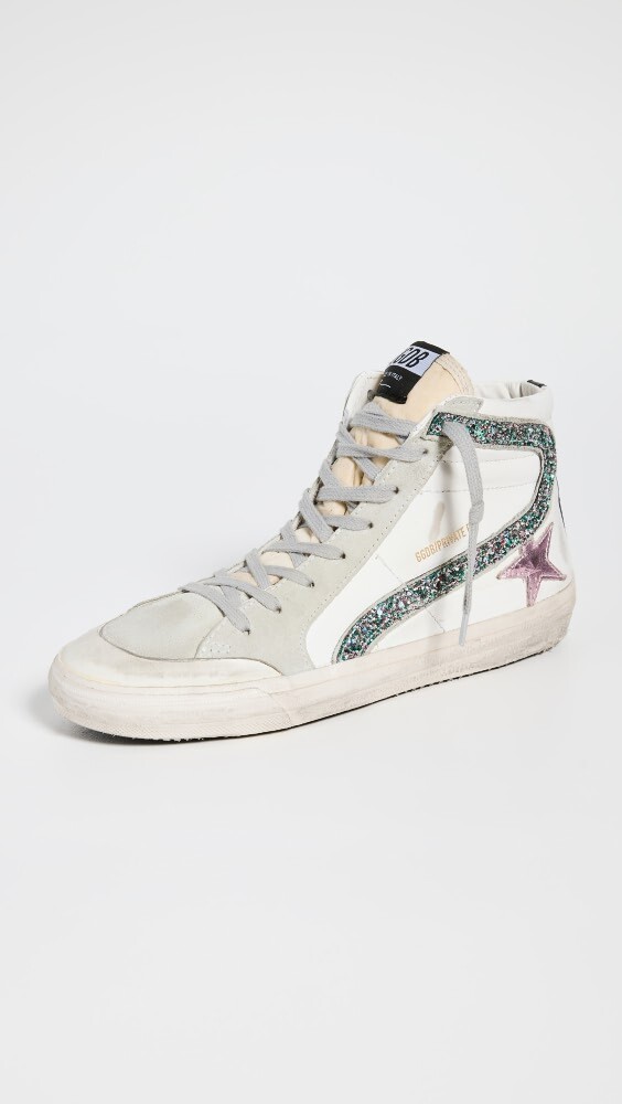 

Кроссовки Golden Goose Slide Penstar Leather Upper Laminate, белый