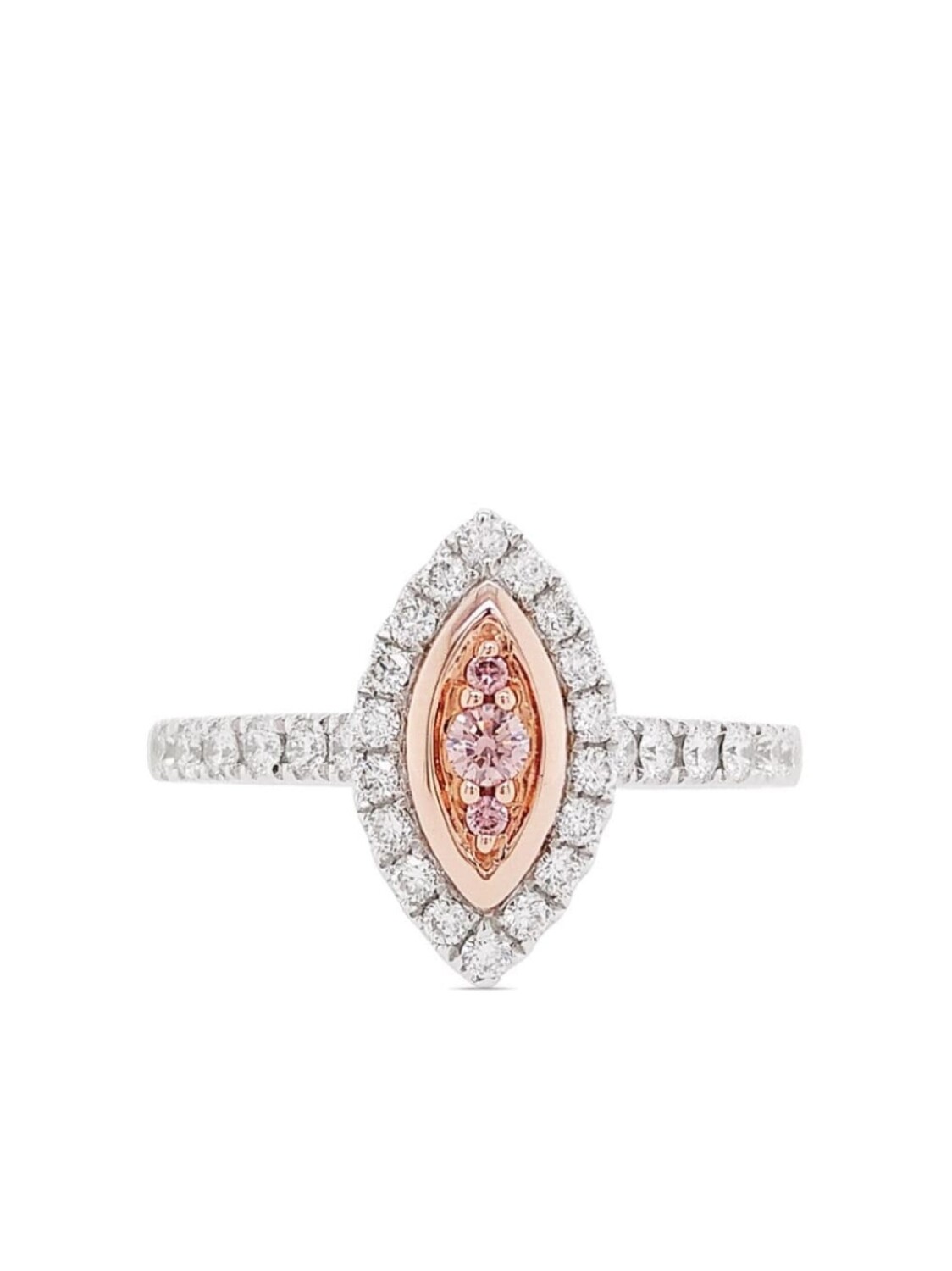 

Кольцо с бриллиантом из розового золота и платины HYT Jewelry, серебряный