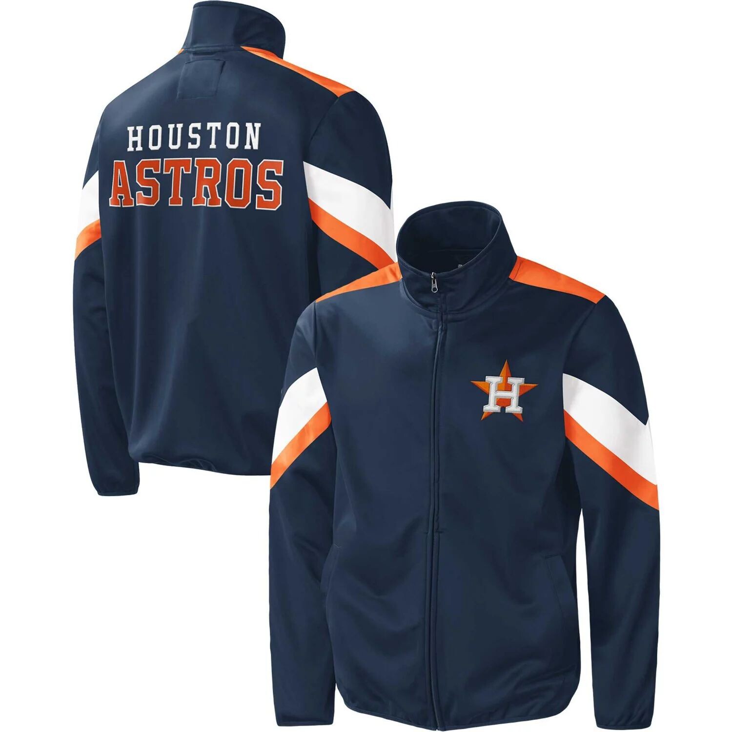 

Мужская спортивная куртка Carl Banks темно-синяя с молнией во всю длину Houston Astros Earned Run G-III