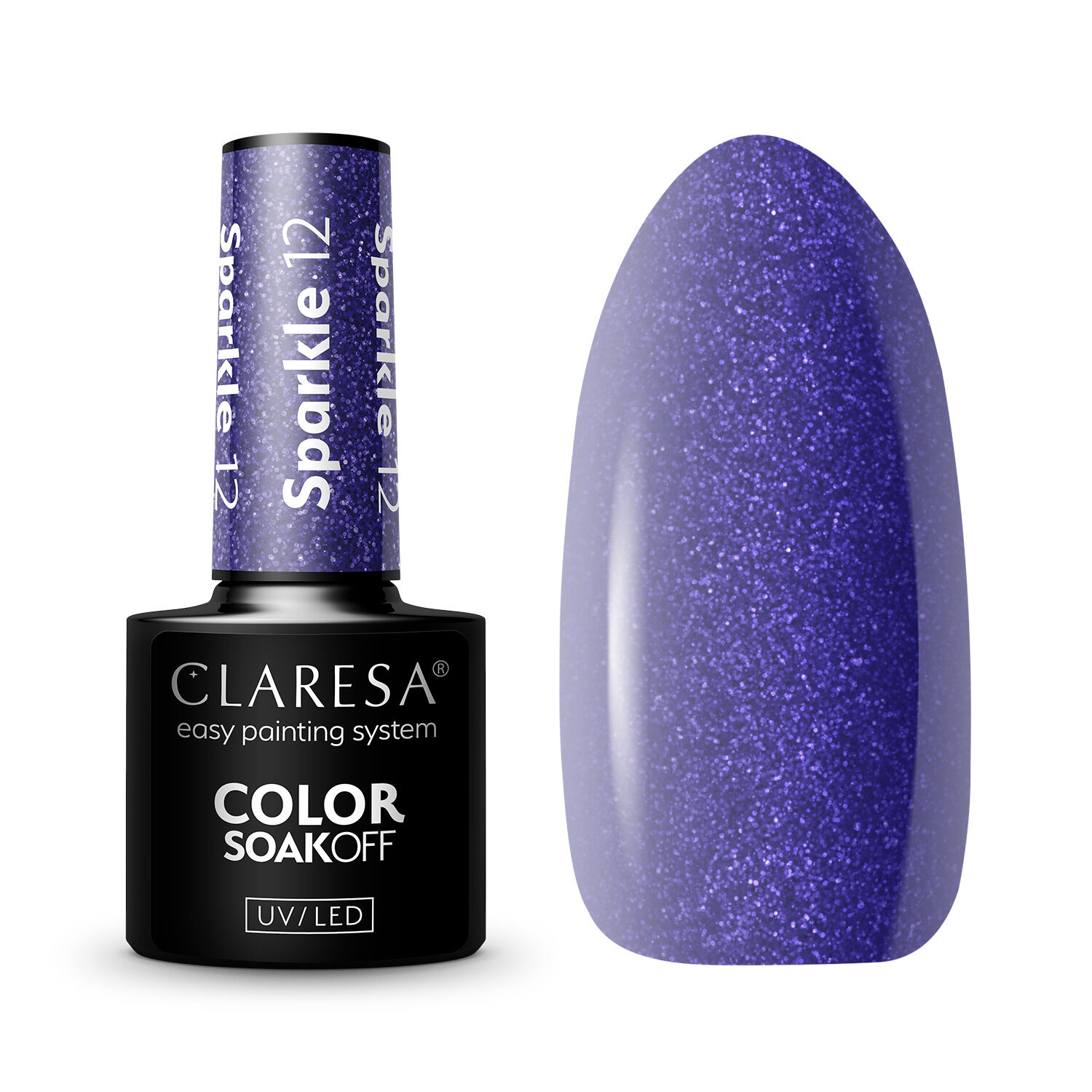 

Гибридный лак для ногтей 12 Claresa Sparkle, 5 гр