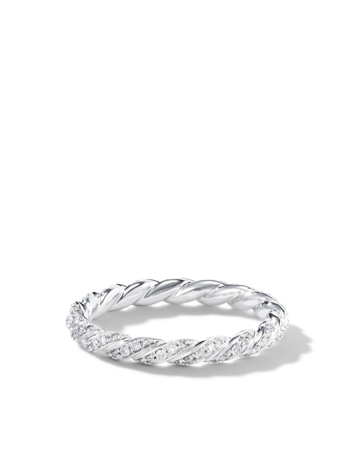 

Кольцо Paveflex из белого золота с бриллиантом David Yurman, серебряный