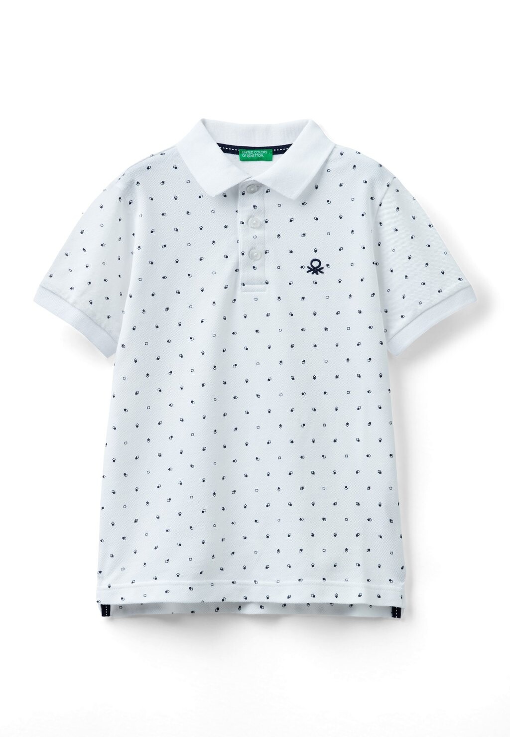 

Рубашка-поло ALL-OVER United Colors of Benetton, цвет white