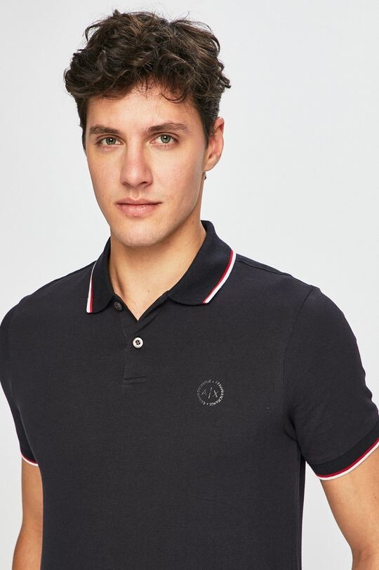 

Хлопковая футболка-поло 8NZF75.Z8M5Z Armani Exchange, темно-синий