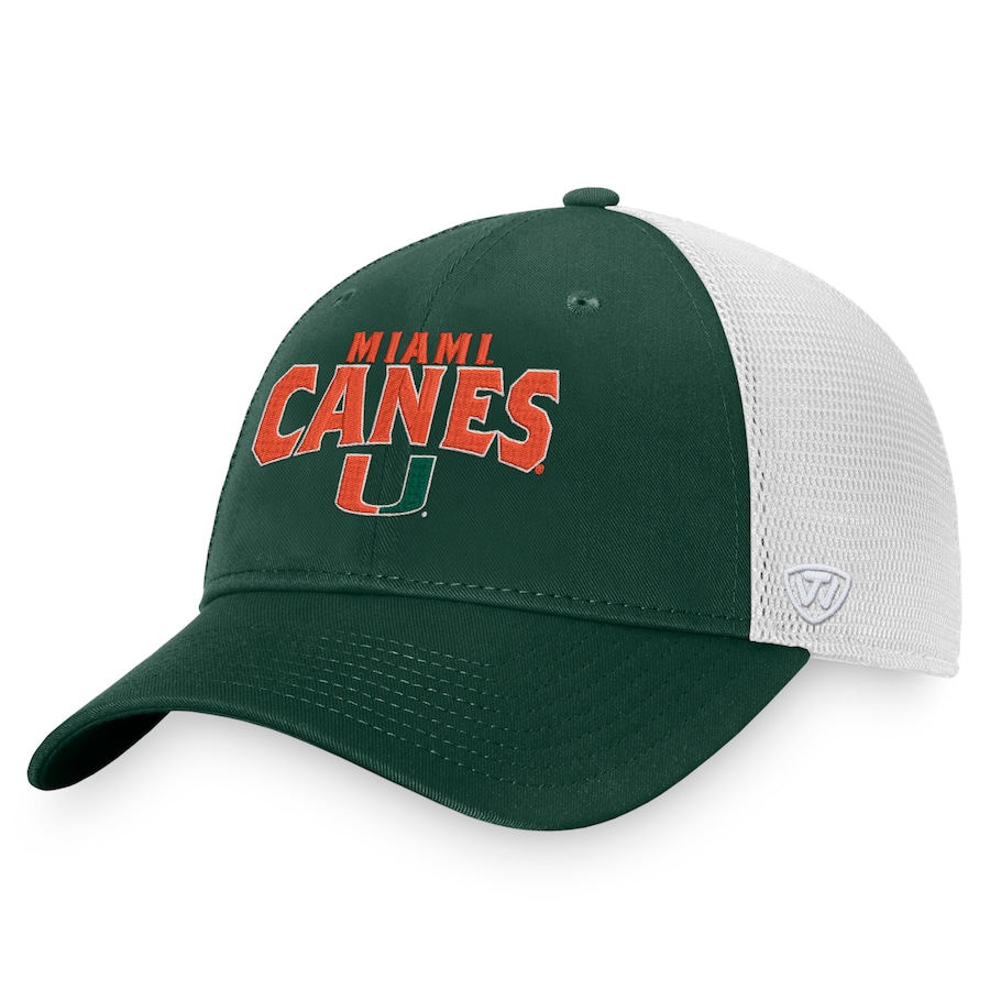 

Бейсболка Top of the World Miami Hurricanes, зеленый