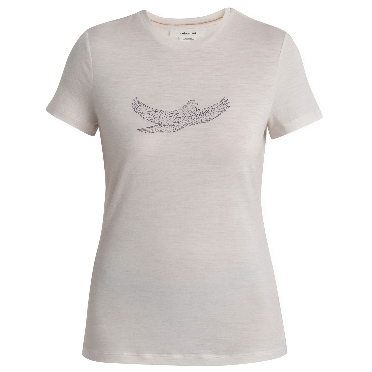 Рубашка из мериноса Icebreaker Women's Tech Lite III S/S Tee Icebreaker Kea, цвет Chalk