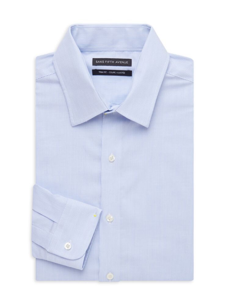 

Классическая рубашка в полоску с отделкой Saks Fifth Avenue, цвет Light Blue