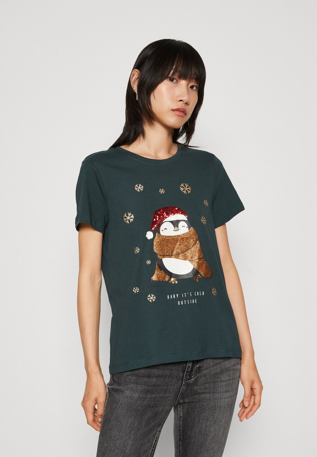 

Футболка с принтом ONLXMAS YRSA ONLY, зеленый