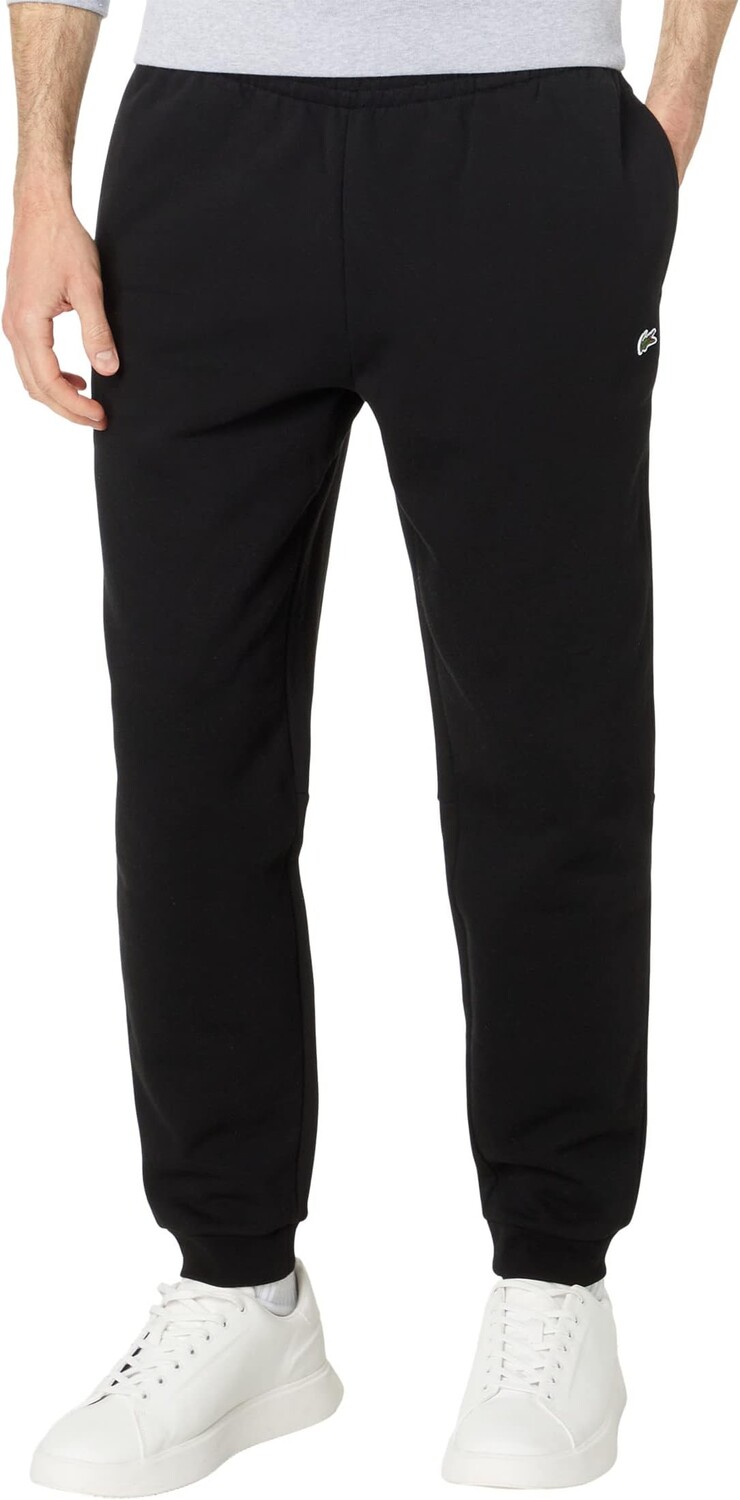 

Брюки Essentials Fleece Sweatpants with Ribbed Ankle Opening Lacoste, черный