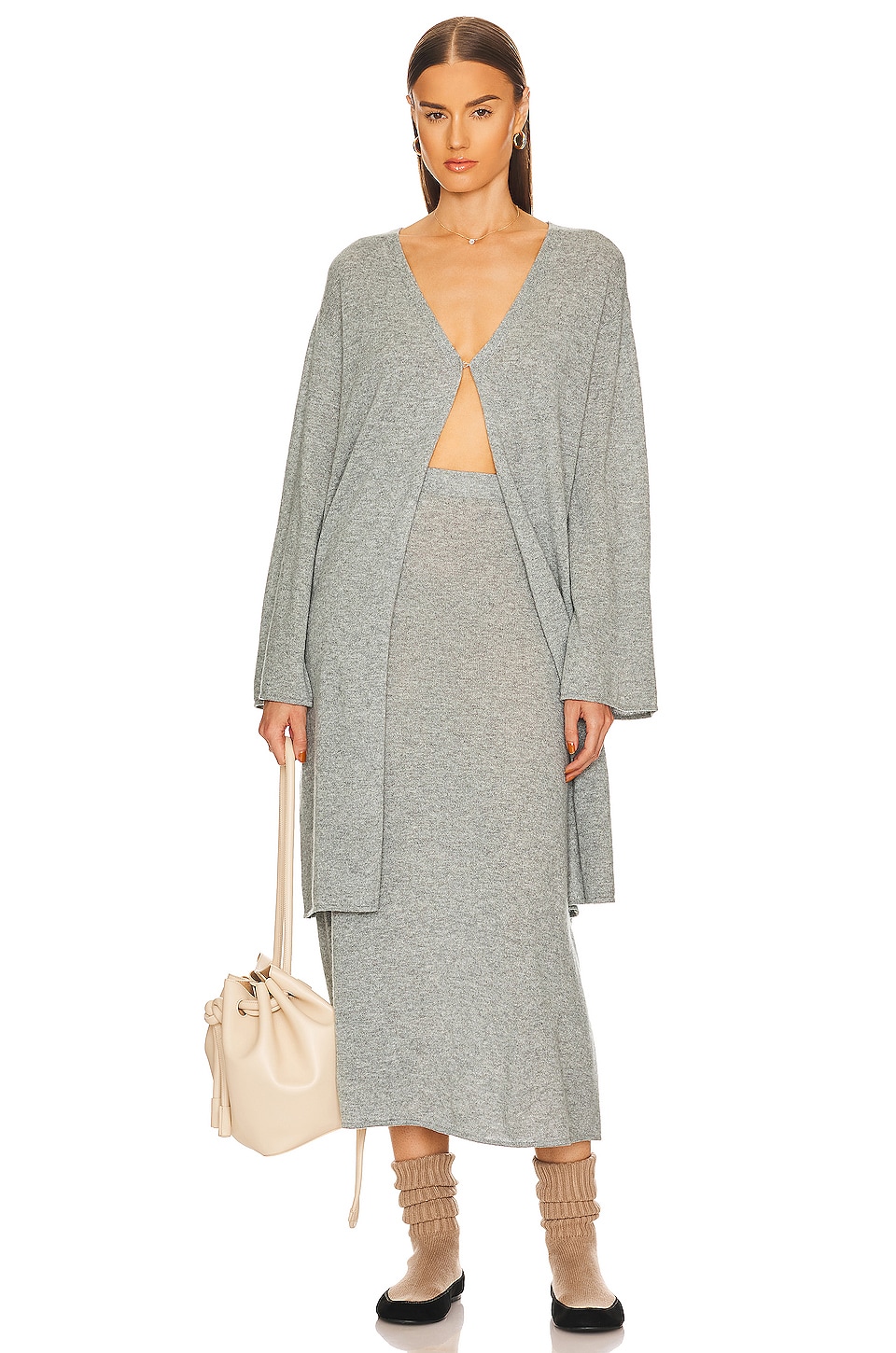 

Кардиган Helsa Einer Cashmere, цвет Heather Grey