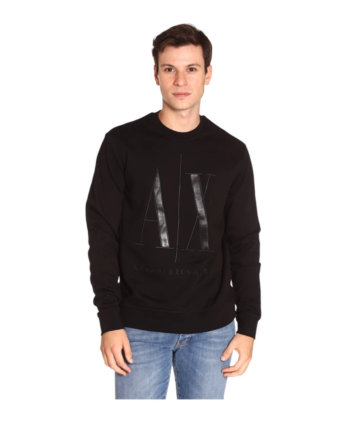 

Свитер с круглым вырезом 8nzmpq Armani Exchange, черный