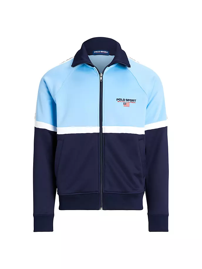

Флисовая спортивная куртка с логотипом Polo Ralph Lauren, синий