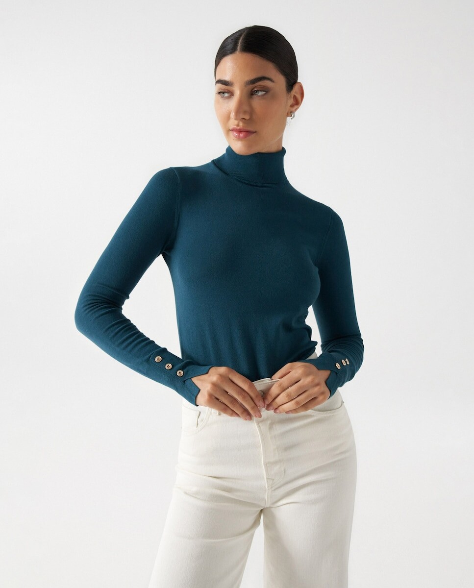 

Женский вязаный свитер с водолазкой Salsa Jeans