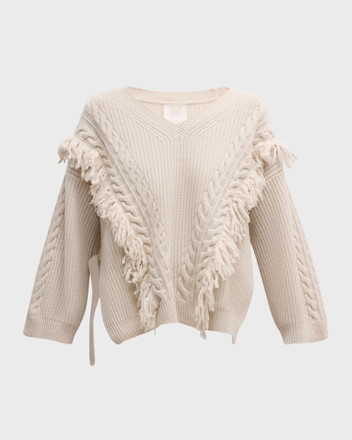 

Свитер Norois косой вязки с бахромой Marella, цвет Wool White