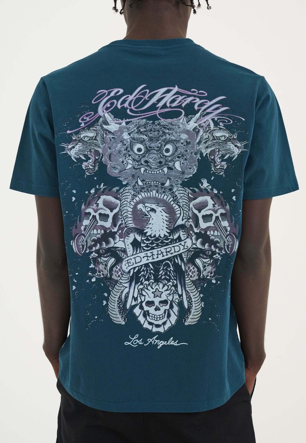 

Футболка с принтом BIG DEFENDER Ed Hardy, зеленый