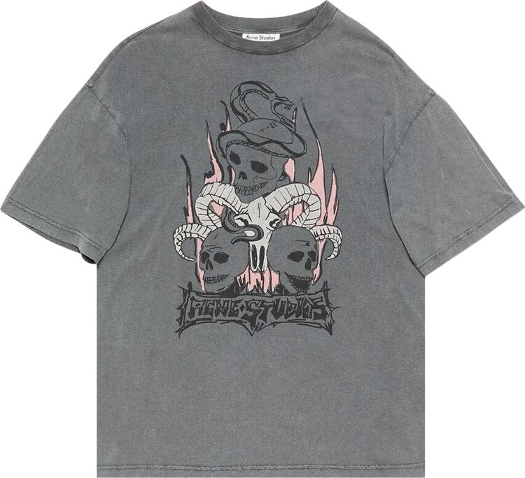 

Футболка Acne Studios Print 'Faded Black', черный