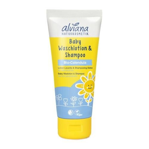 

Пена для ванны + шампунь 2в1, календула Alviana Baby