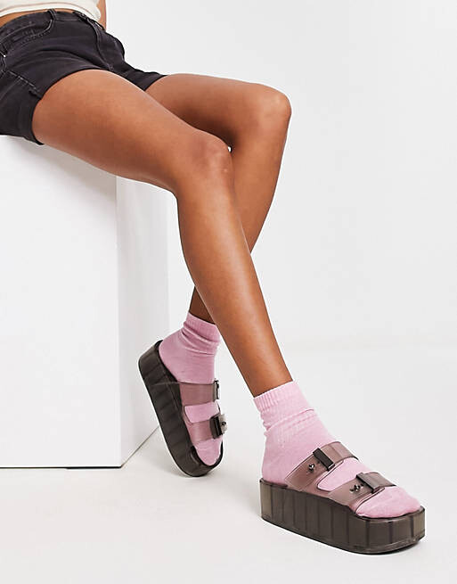 

Черные сандалии на платформе с пряжкой ASOS DESIGN Finale - BLACK
