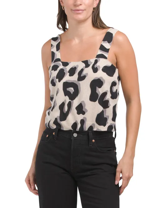 

Майка Cashmere Shadow с леопардовым принтом 525 America, цвет Bone Multi