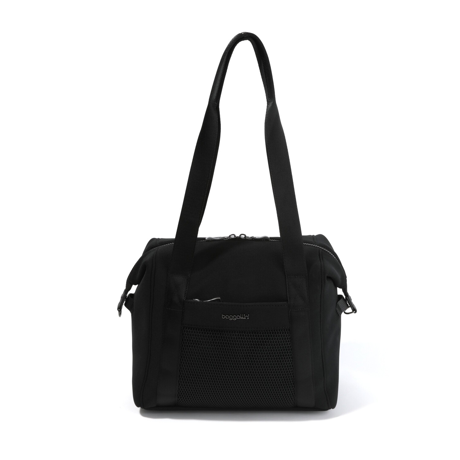 

Baggallini Маленькая спортивная сумка через плечо на весь день, цвет Black Neoprene