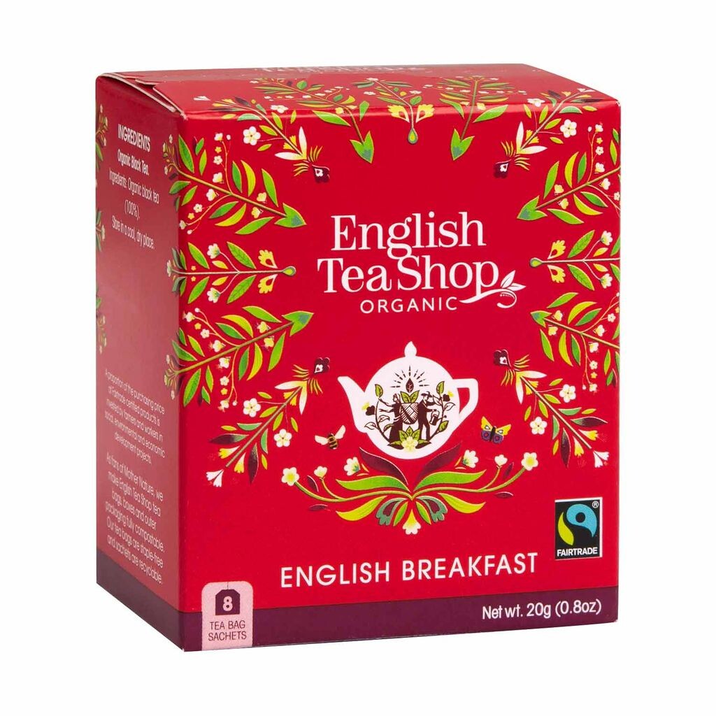 

ETS - Английский завтрак, BIO Fairtrade, 8 чайных пакетиков English Tea Shop