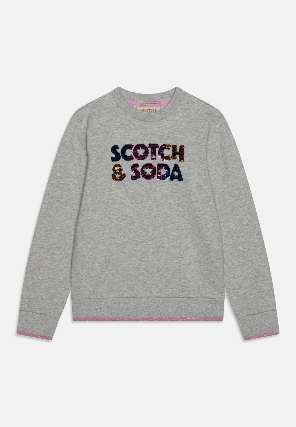 

Толстовка Regular Fit Sequin Artwork Scotch & Soda, цвет grey melange