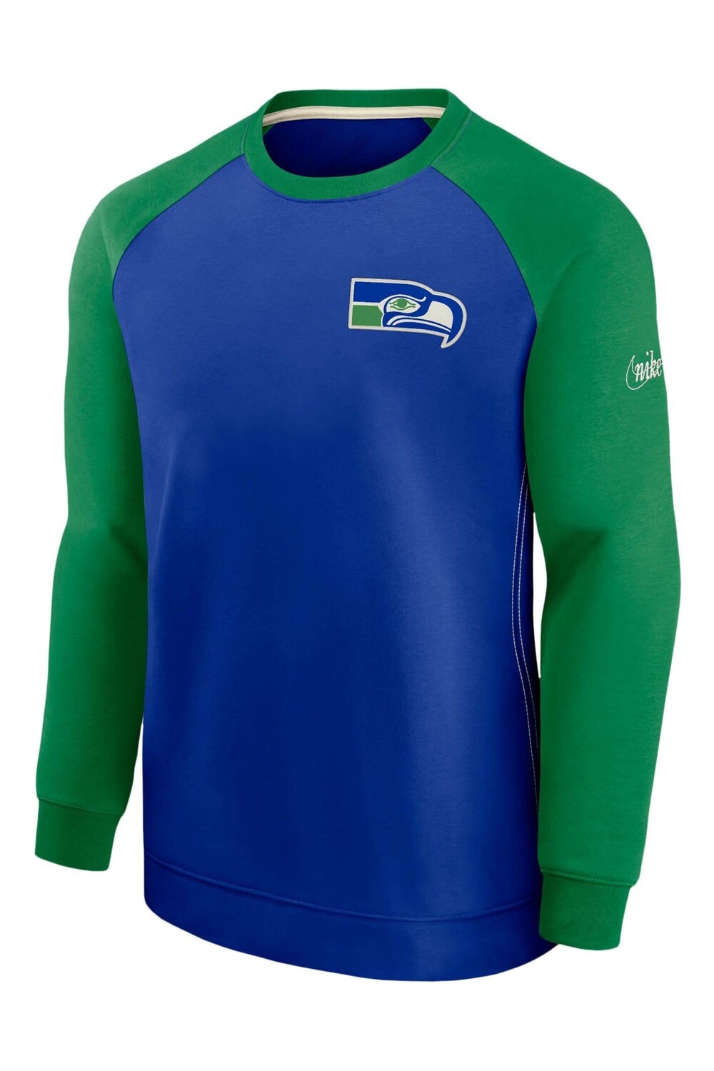 

Толстовка Nike с круглым вырезом реглан Fanatics Seattle Seahawks Dri-Fit Nike, синий