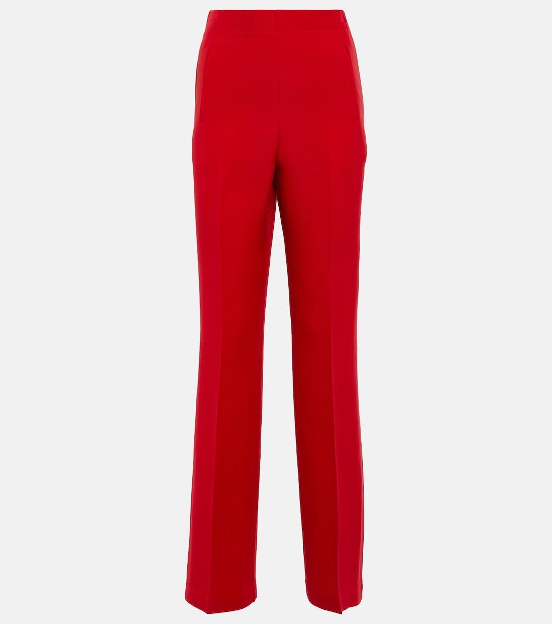 Широкие брюки из смесовой шерсти ROLAND MOURET, красный