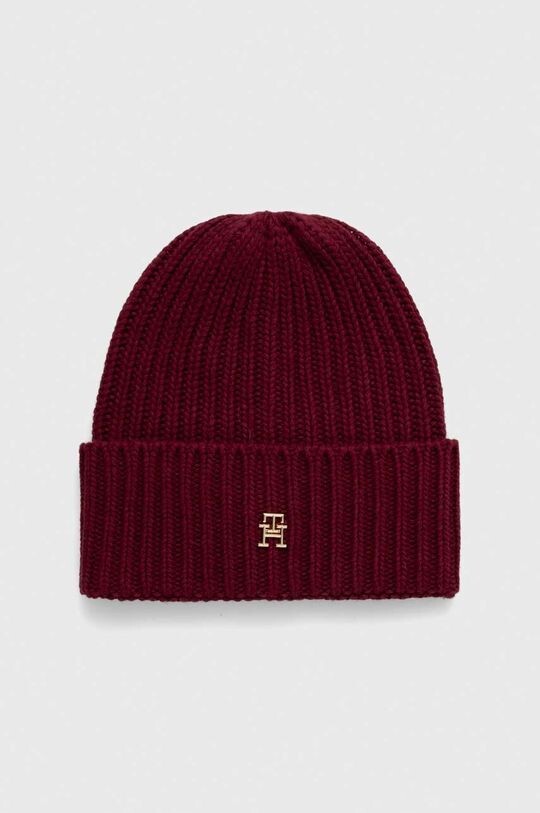 

Шапка из смесовой шерсти Tommy Hilfiger, бордовый