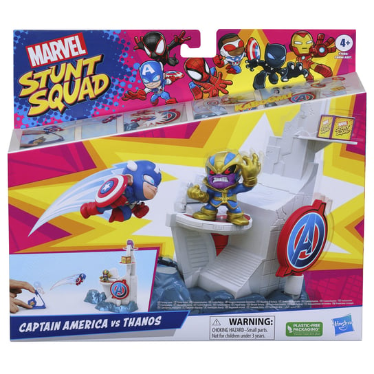 цена Hasbro, Marvel Stunt Squad, набор «Капитан Америка против Таноса» Marvel Classic