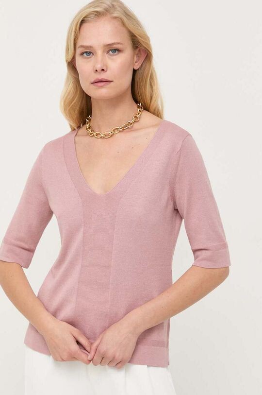 

Шелковый свитер Max Mara Leisure, розовый