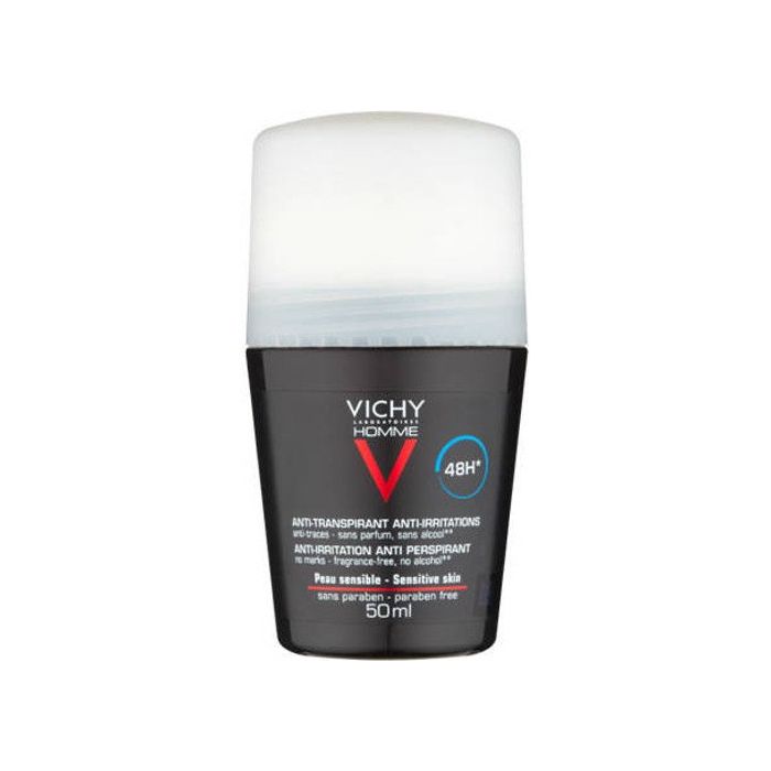 дезодорант для чувствительной кожи 48 часов homme vichy виши 50мл Дезодорант Homme Desodorante Roll On Piel Sensible Vichy, 50 ml