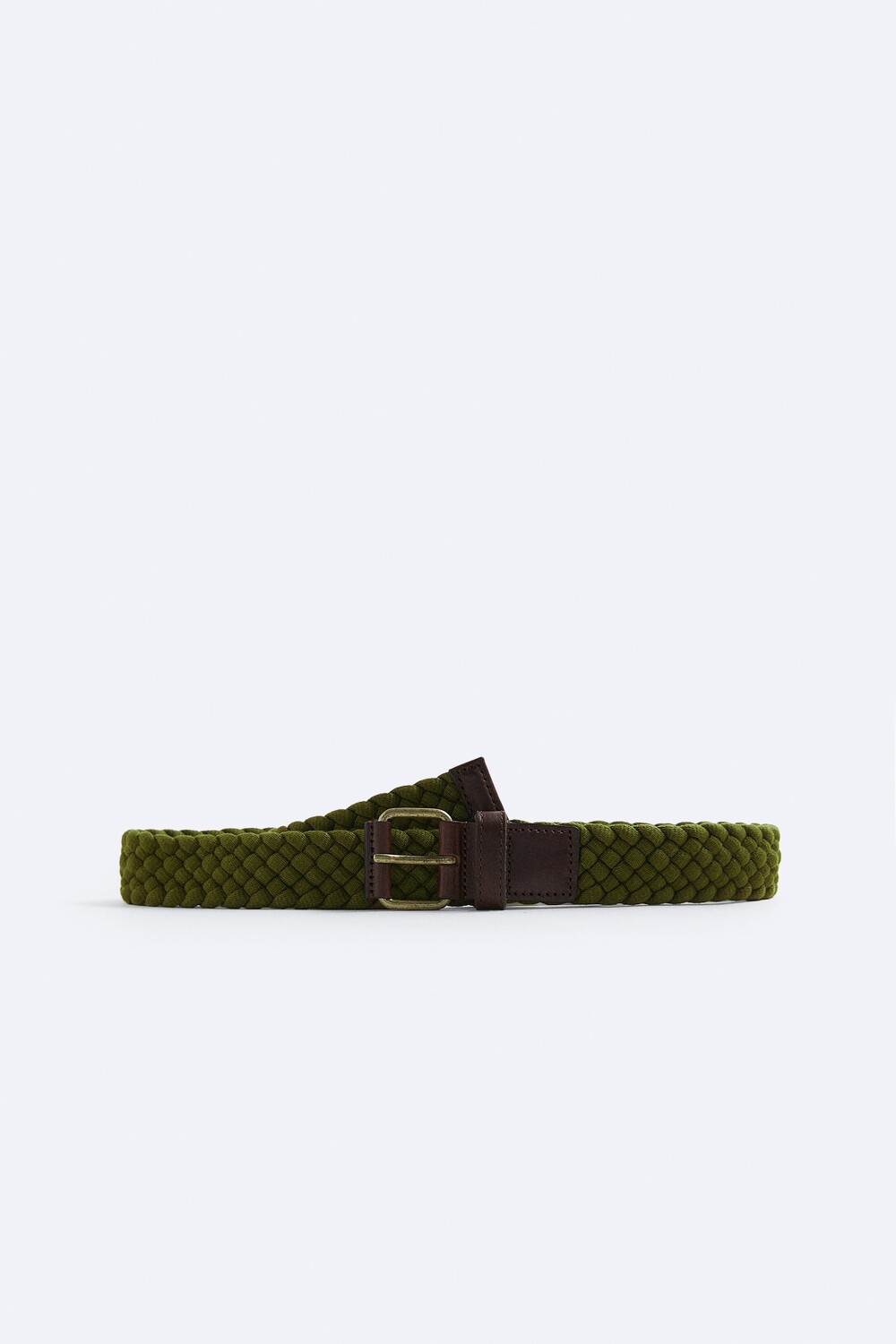

Плетеный ремень Zara, зеленый