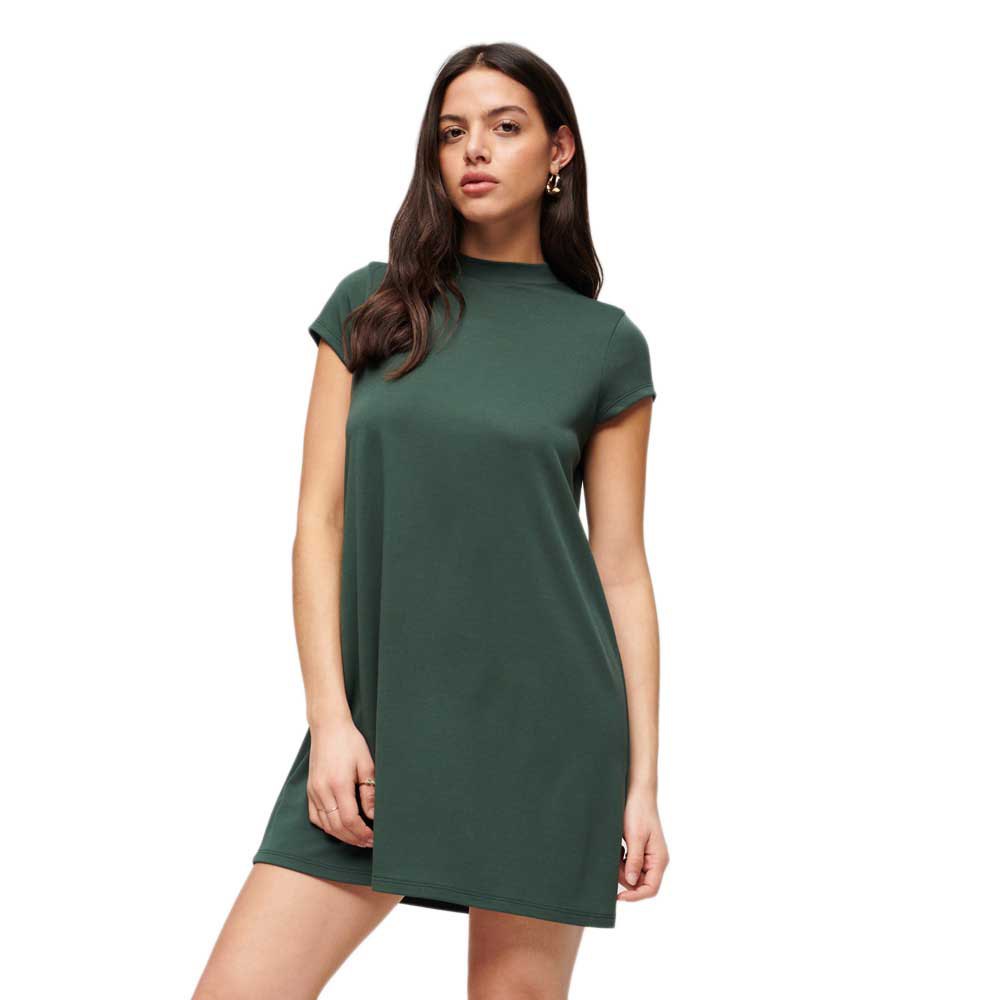 Короткое платье Superdry A-Line Short Sleeve, зеленый короткое платье superdry a line short sleeve черный