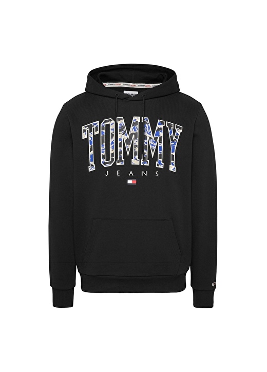 

Черная мужская толстовка с воротником с капюшоном Tommy Jeans, Черный