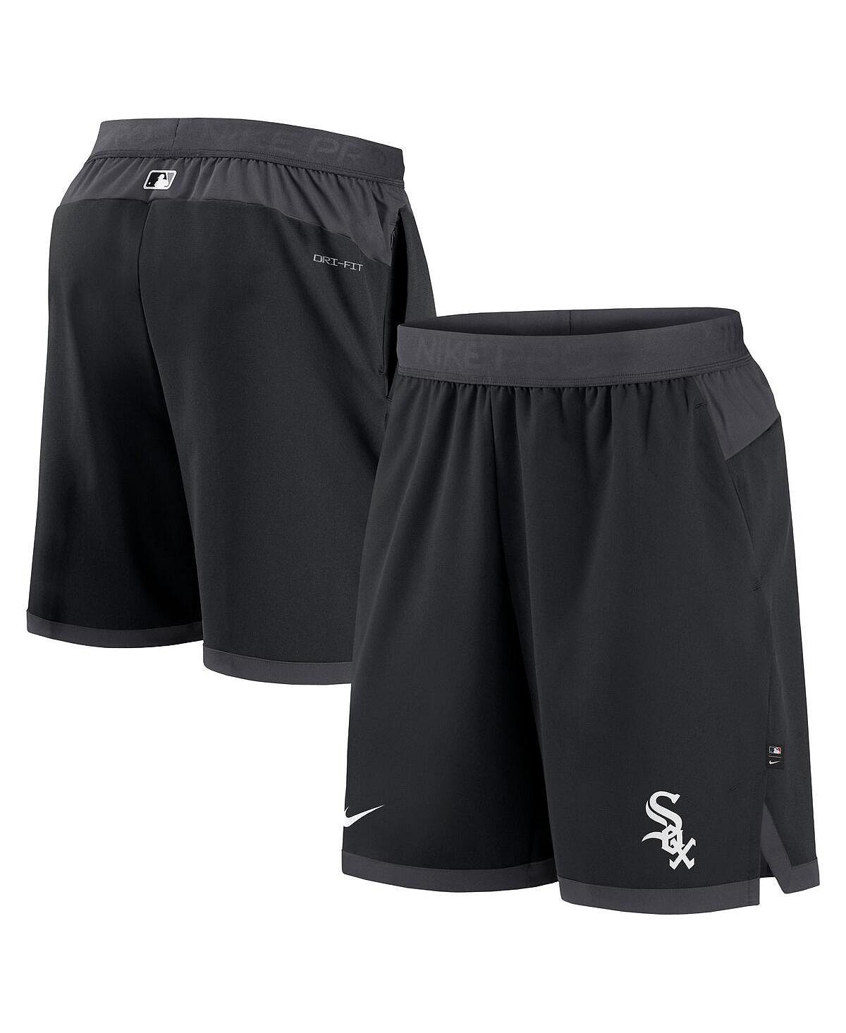 Мужские черные шорты Chicago White Sox Authentic Collection Flex Vent Performance Nike носки nike fc barcelona snkr sox размер 34 38