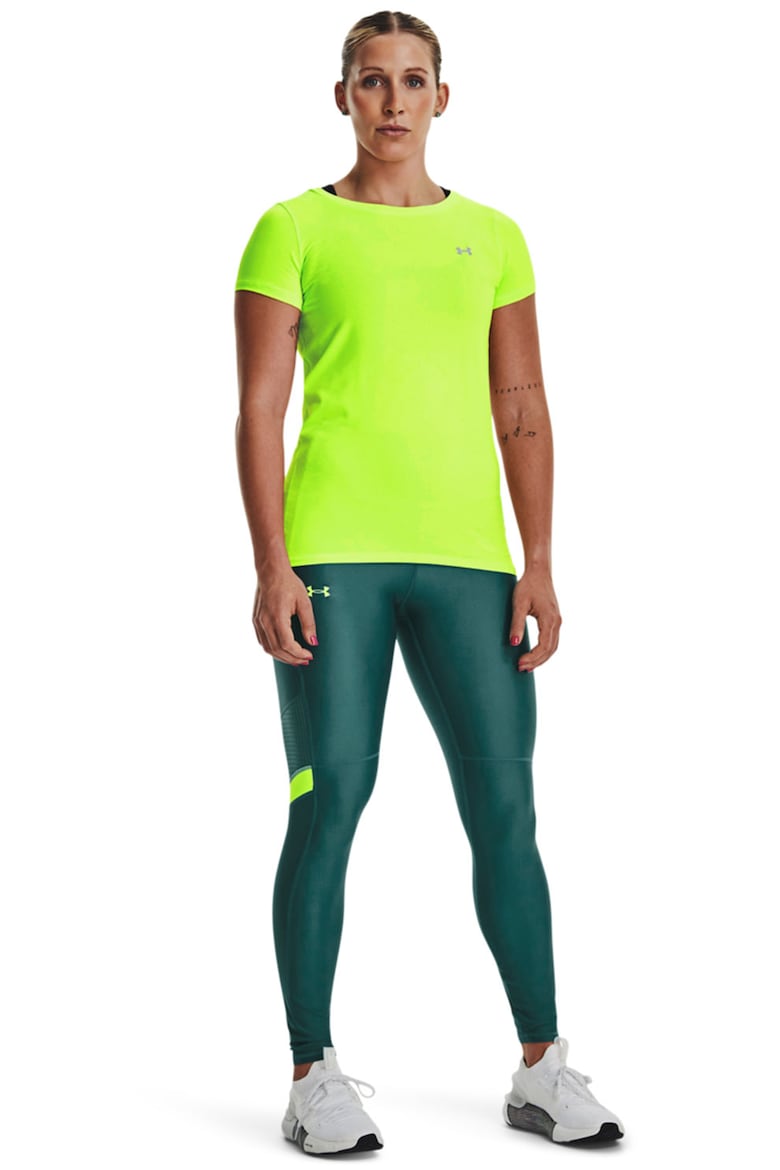 Фитнес-Футболка с овальным вырезом Under Armour, зеленый хлопковая футболка с овальным вырезом under armour белый