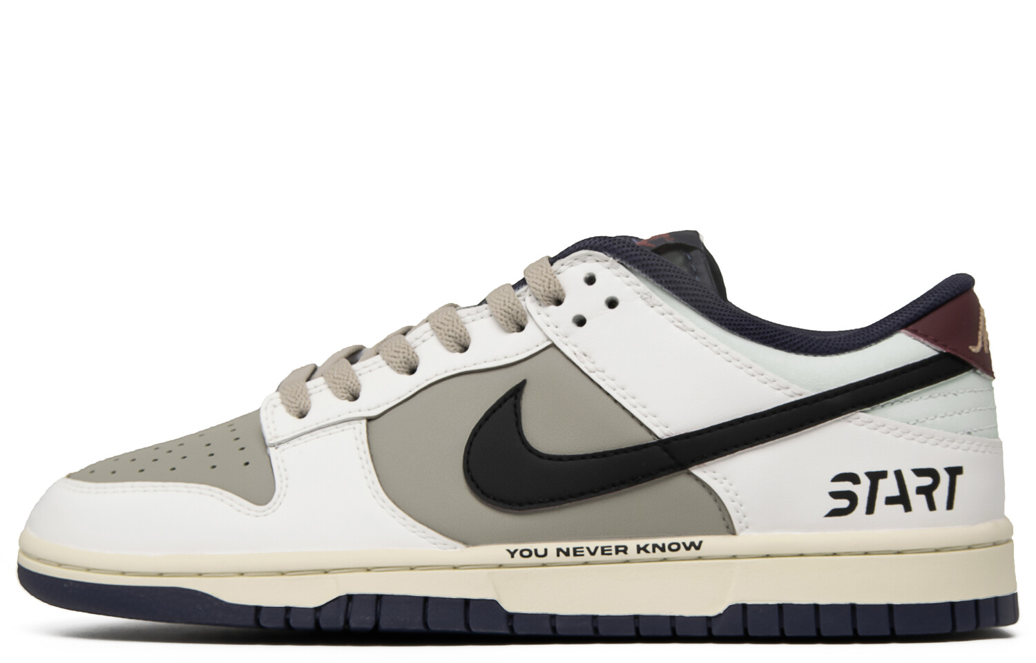 

Кроссовки Nike Dunk Skateboarding Shoes Men Low-top Brown/White, цвет Linen