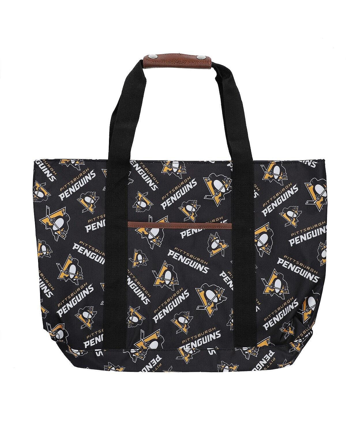 

Женская большая сумка Pittsburgh Penguins со сплошным принтом FOCO, черный