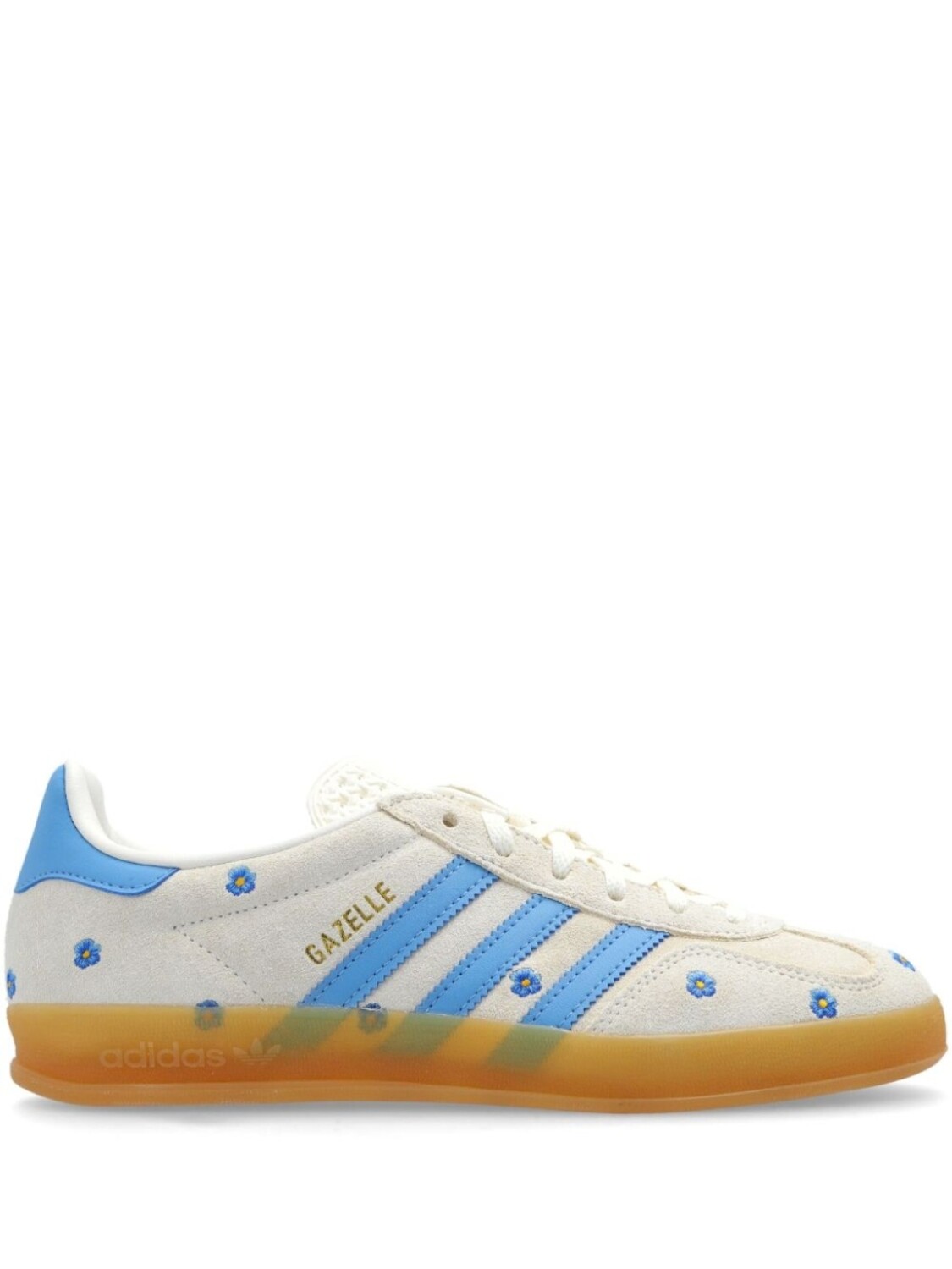 

Кроссовки Adidas Gazelle Indoor с цветочной вышивкой, белый