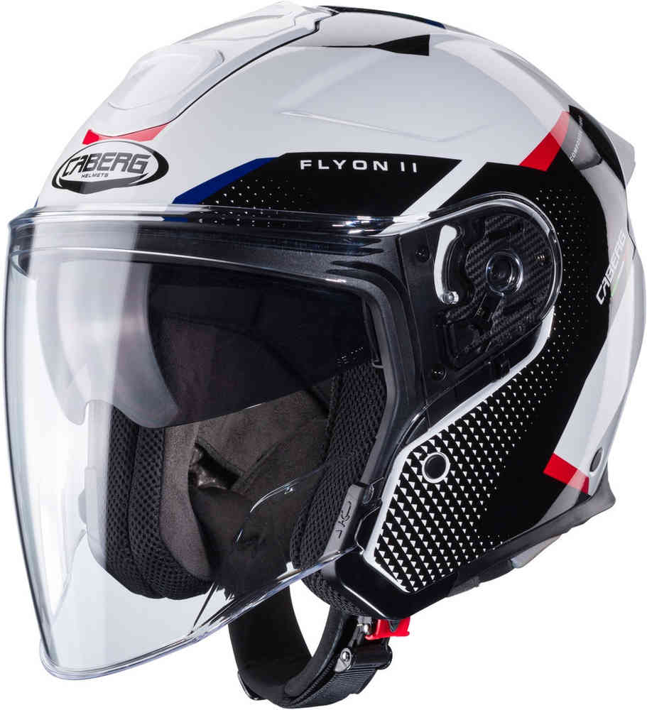 Реактивный шлем Flyon II Boss Caberg, белый/черный/красный