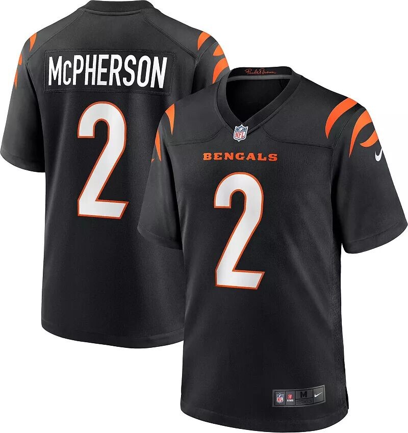 

Мужское светоотражающее джерси Nike Cincinnati Bengals Evan McPherson #2 ограниченного черного цвета