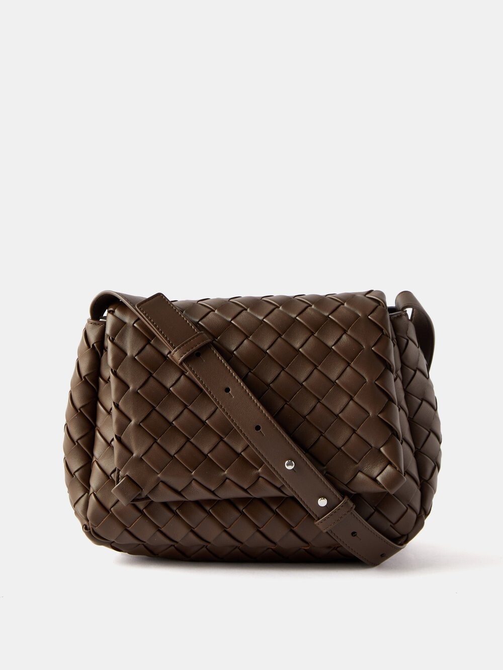 

Сумка через плечо из кожи cobble intrecciato Bottega Veneta, коричневый