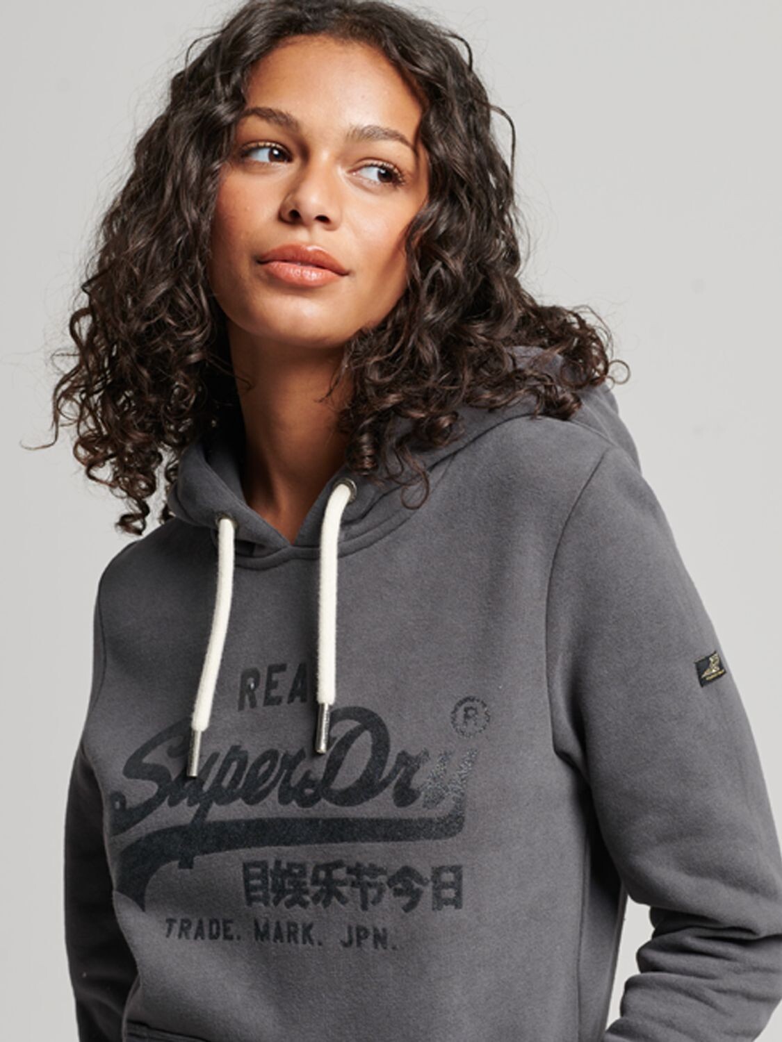 

Худи с украшением Superdry, темно-серый