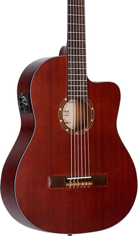 Акустическая гитара Ortega RCE125MMSN Thinline Acoustic-Electric Classical Guitar w/ Gig Bag